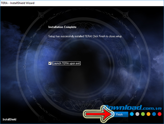 Hoàn thành cài đặt TERA trên máy tính