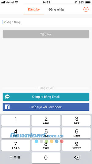 Nhập số điện thoại