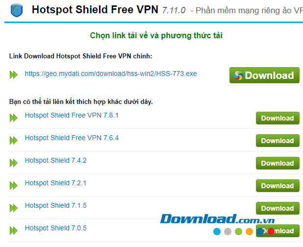 Nhấp vào Download
