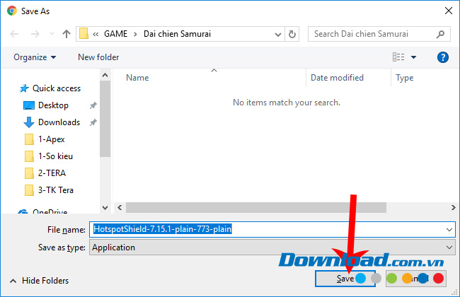 Lưu lại file cài đặt 