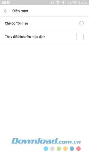 Kích hoạt nền tối