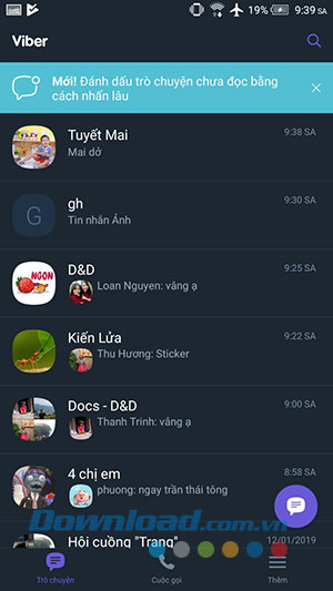 Giao diện nền tối