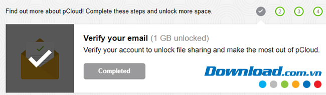 Chọn vào Complete