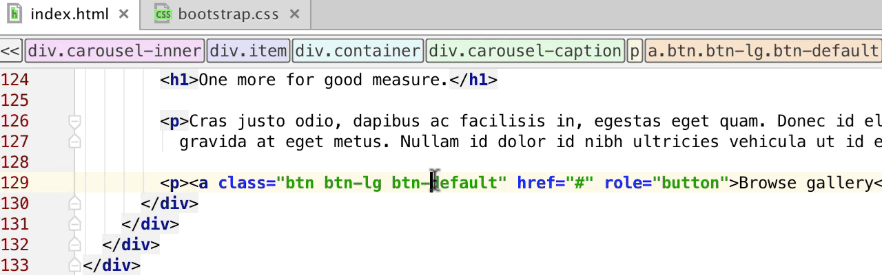 Nhấn Tab để hoàn thiện code nhanh