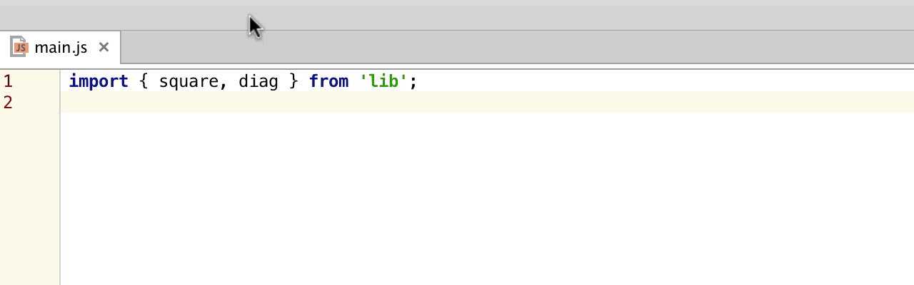 Điều hướng tới khai báo trong WebStorm