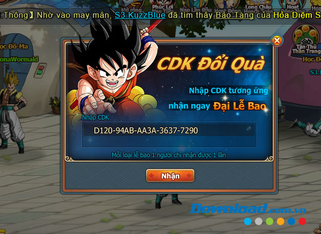 Giao diện đổi quà