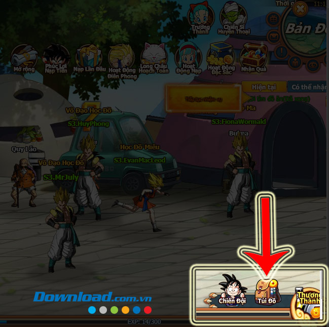 Kiểm tra trong túi đồ