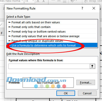 Lựa chọn thông báo cho hàm