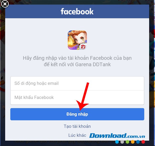 Đăng nhập tài khoản chơi DDTank