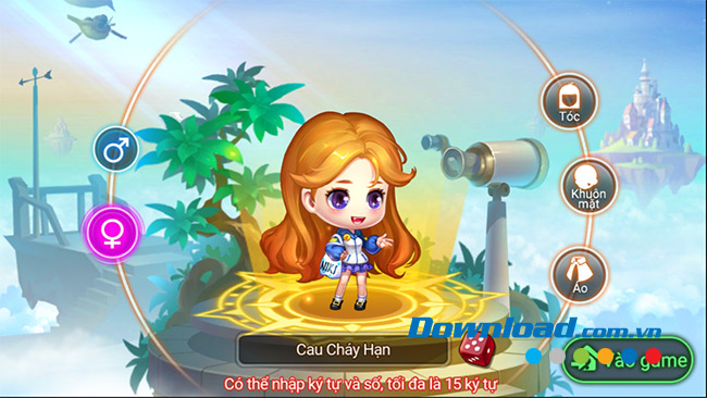 Tạo nhân vật chơi DDTank