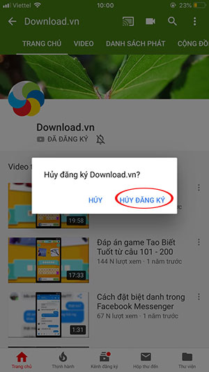 Xác nhận hủy đăng ký
