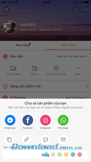 Chia sẻ sản phẩm bán
