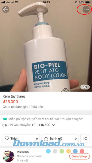 Chi tiết sản phẩm bán