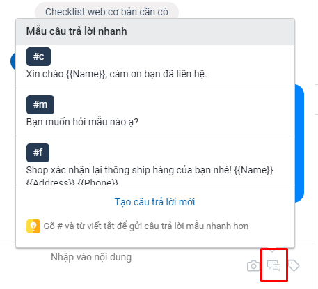Sapo Social hỗ trợ trả lời khách tự động