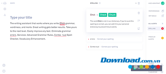 Sửa lỗi văn bản bằng Grammarly