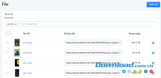 Quản lý file ảnh