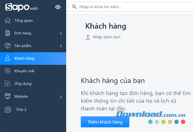 Giao diện khách hàng