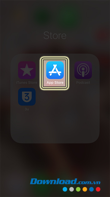Chọn vào App Store