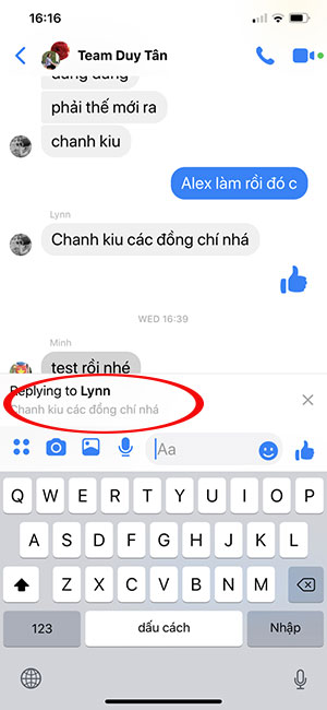 Trả lời tin nhắn