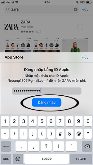 Nhập mật khẩu