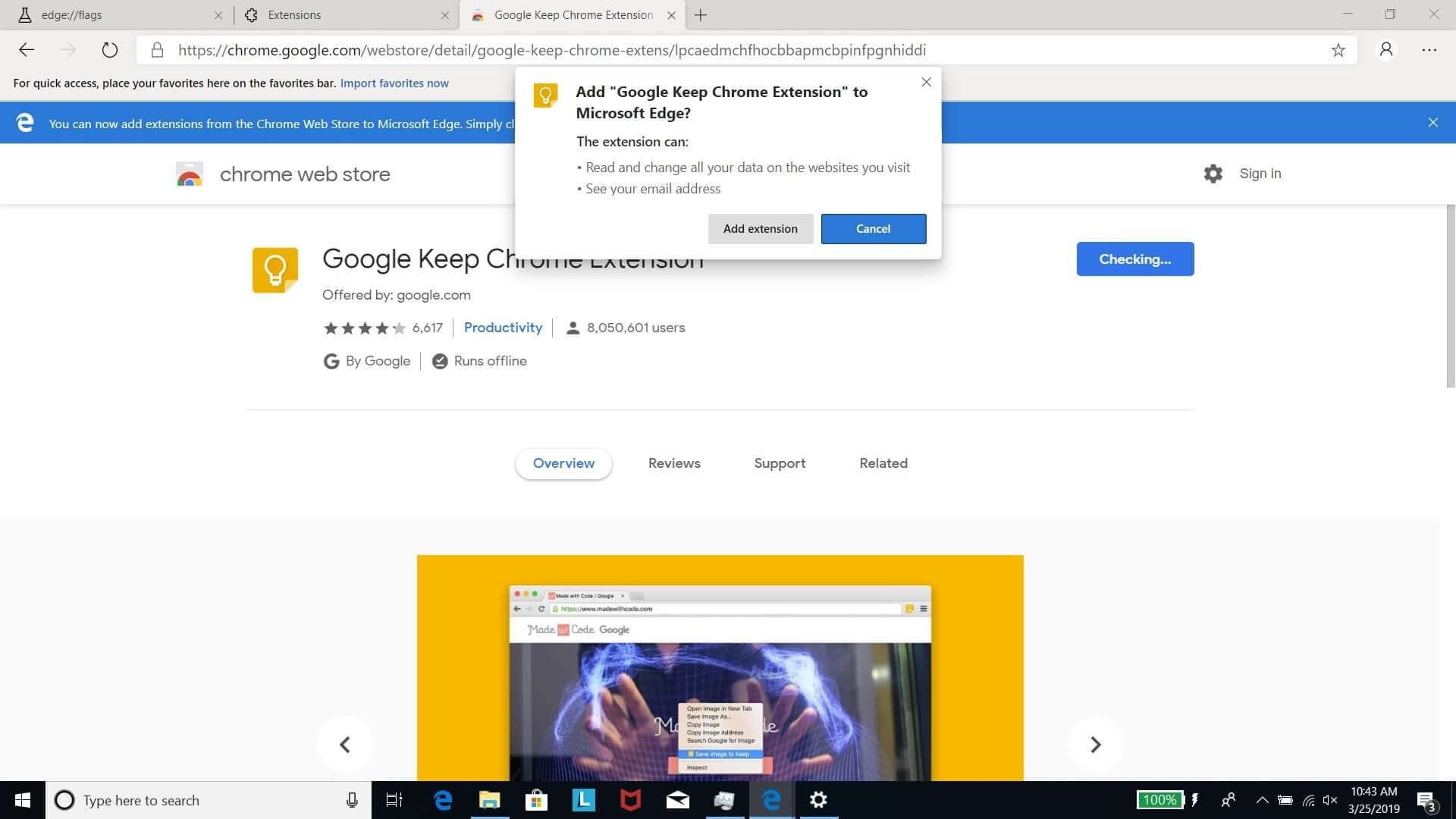 Microsoft Edge Chromium hỗ trợ nhiều extension hơn