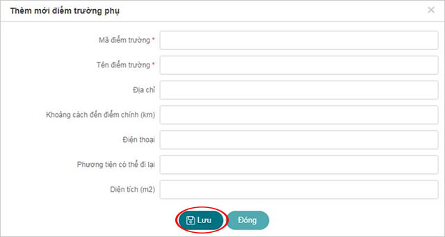 Cách thêm mới thông tin trường phụ trên SMAS