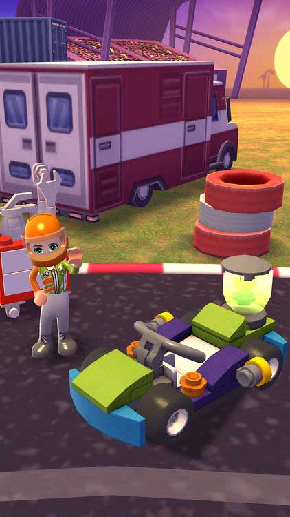 Thu thập xu trên đường đi để mở khóa thêm nhân vật và xe đua mới