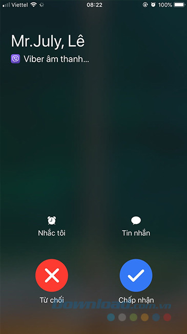 Giao diện người nhận