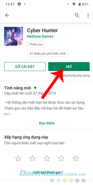 Cài đặt Cyber Hunter trên điện thoại