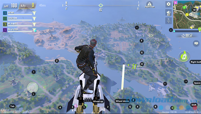 Chọn điểm đáp xuống 