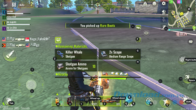 Danh sách vật phẩm 