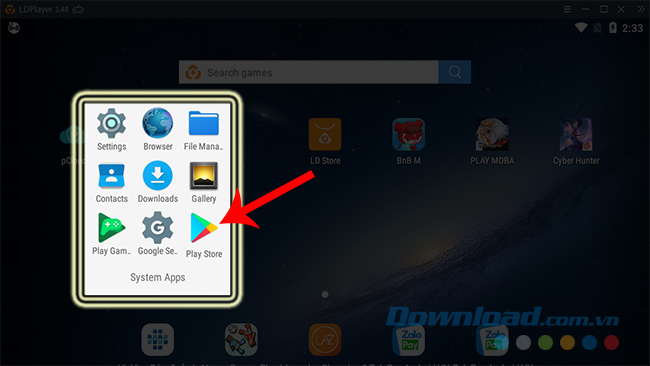Giao diện chính của LDPlayer