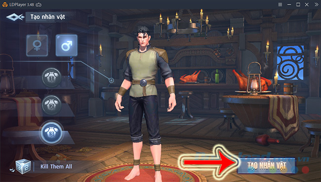 Tạo nhân vật chơi game sinh tồn Survival Heroes