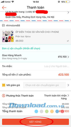 Chi tiết đơn hàng