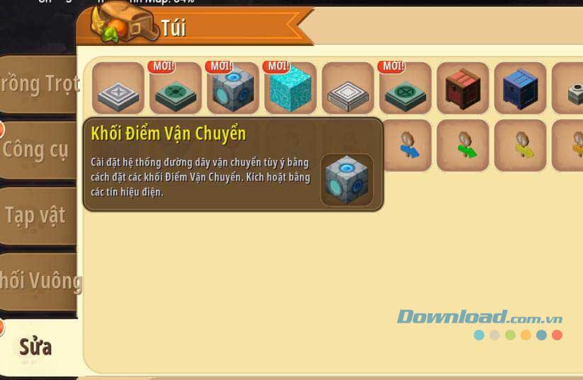 Khối điểm vận chuyển trong Mini World