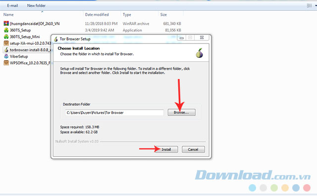 Chọn vào Instrall