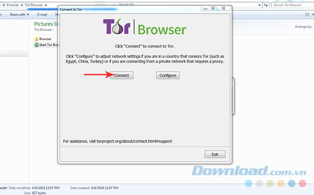 Vào Tor Browser