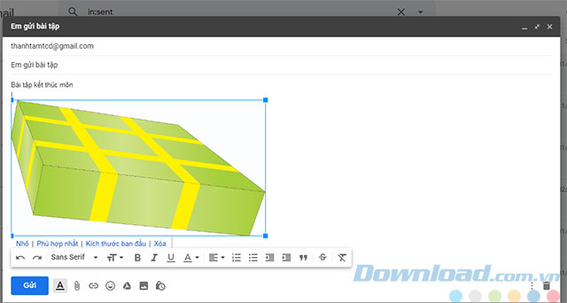 Nhấn vào ảnh cần ảnh liên kết