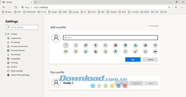 Đăng nhập tài khoản Microsoft để quản lý dữ liệu web
