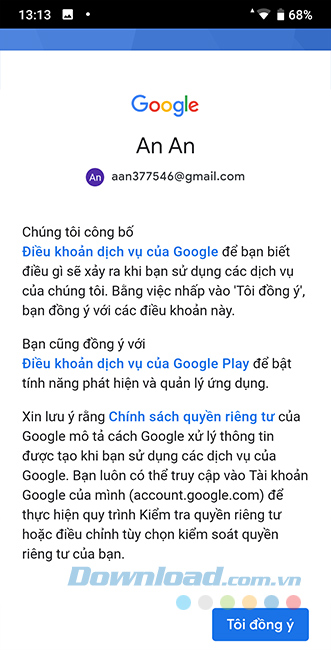 Đồng ý điều khoản