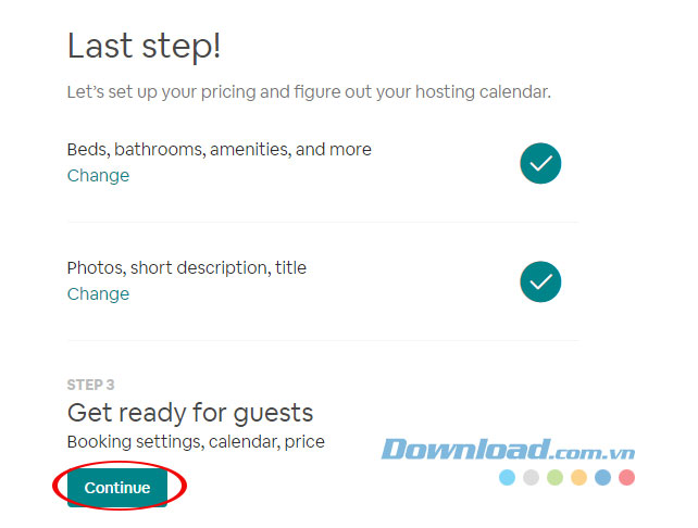 Hoàn thành các thông tin về địa điểm và liên hệ
