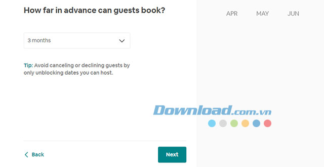 Thời gian nhận khách