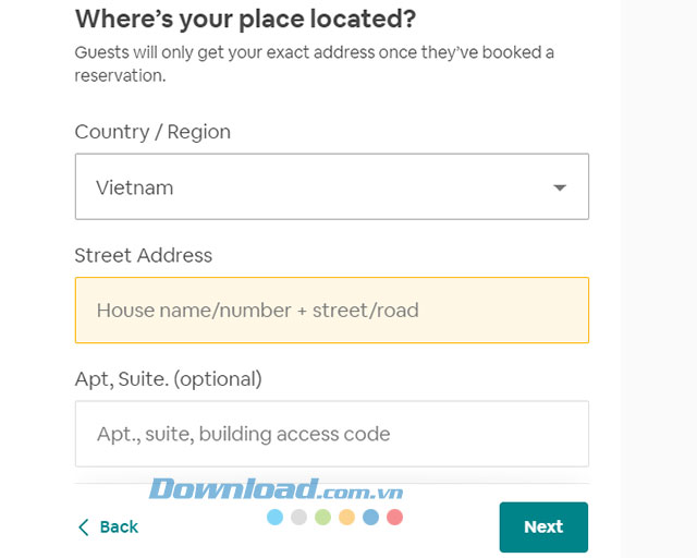 Địa điểm căn hộ cho thuê
