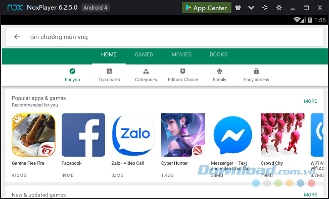 Tìm kiếm game trên CH Play