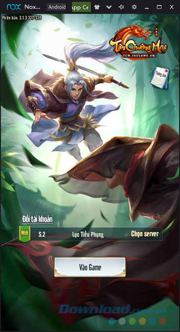 Chọn server vào chơi 