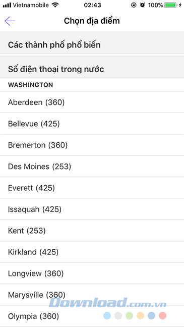 Số điện thoại trong nước