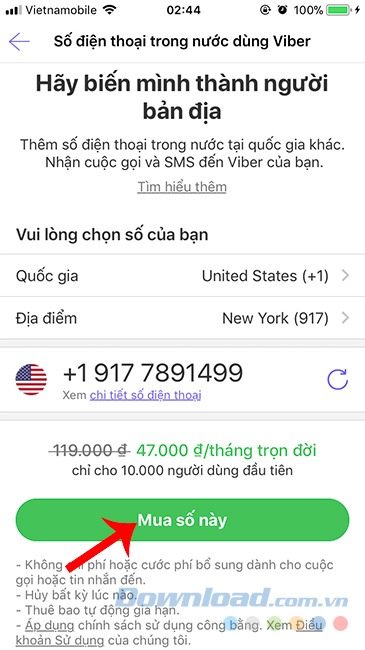 Chọn vào Mua ngay