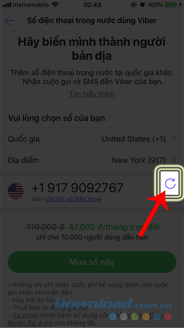 Đổi số điện thoại khác