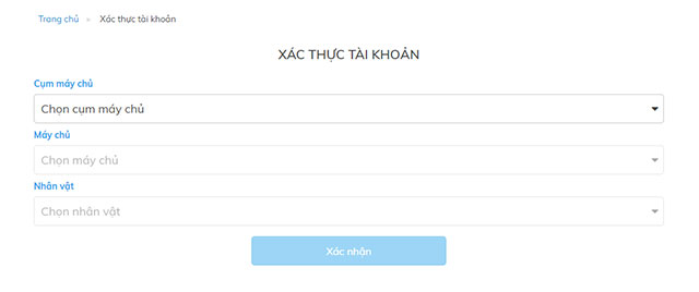 Xác thực tài khoản game
