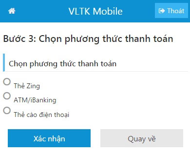 Phương thức thanh toán